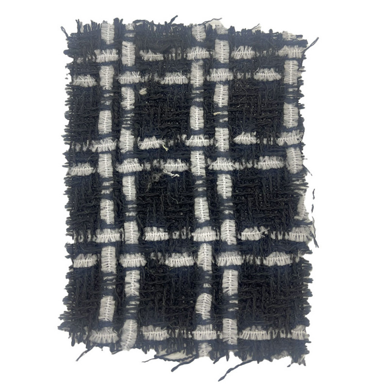 Вневременные черные шерстяные клетчатые твидовые ткани для одежды 23545