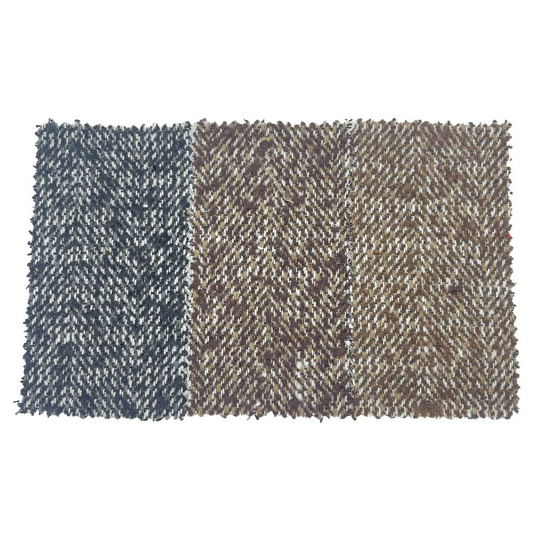 Твидовые ткани из толстой коричневой шерсти с рисунком «елочка» для обивки 3787