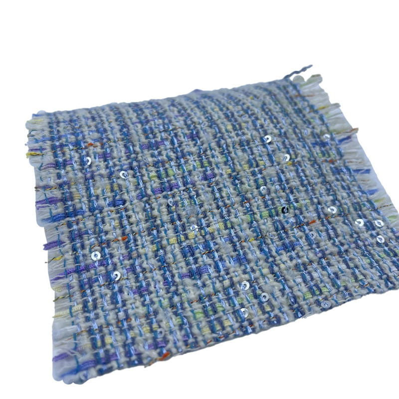 Твидовые ткани из шерсти, полиэстера с металлическими блестками для женщин, платья, пальто ZZH24018